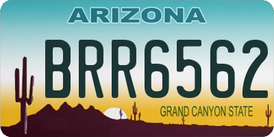 AZ license plate BRR6562