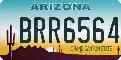 AZ license plate BRR6564