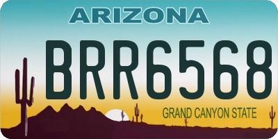 AZ license plate BRR6568