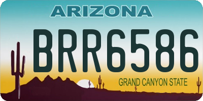 AZ license plate BRR6586