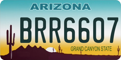 AZ license plate BRR6607