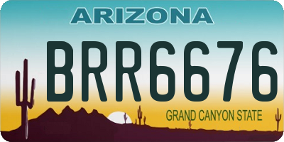 AZ license plate BRR6676