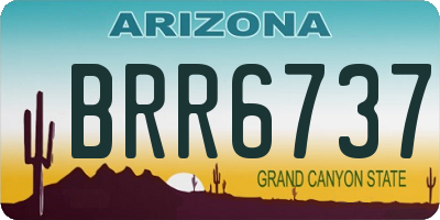 AZ license plate BRR6737