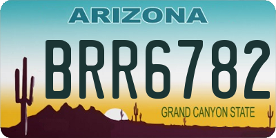 AZ license plate BRR6782