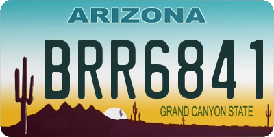 AZ license plate BRR6841