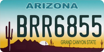 AZ license plate BRR6855
