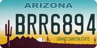 AZ license plate BRR6894