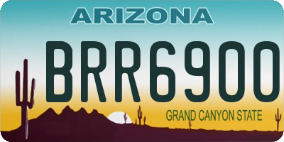 AZ license plate BRR6900