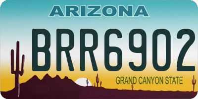 AZ license plate BRR6902
