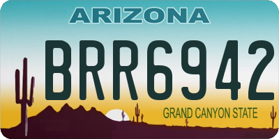 AZ license plate BRR6942