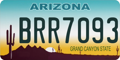 AZ license plate BRR7093