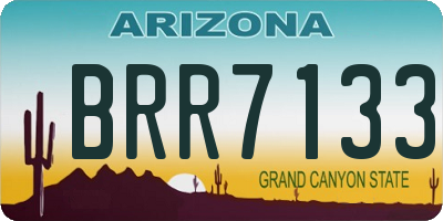 AZ license plate BRR7133