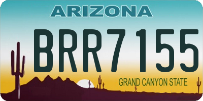AZ license plate BRR7155