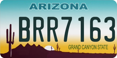 AZ license plate BRR7163