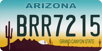AZ license plate BRR7215