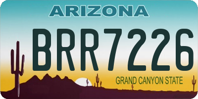 AZ license plate BRR7226