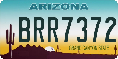 AZ license plate BRR7372