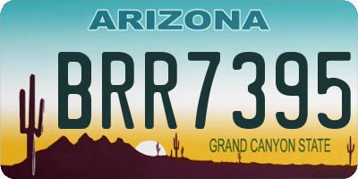 AZ license plate BRR7395