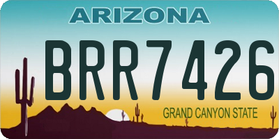 AZ license plate BRR7426