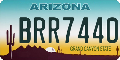 AZ license plate BRR7440
