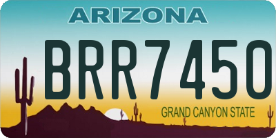 AZ license plate BRR7450