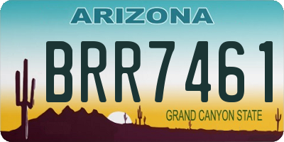 AZ license plate BRR7461
