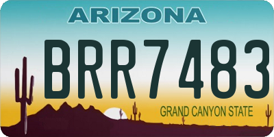 AZ license plate BRR7483