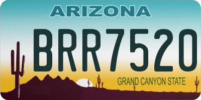 AZ license plate BRR7520