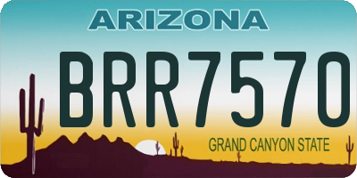 AZ license plate BRR7570