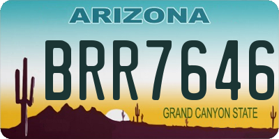 AZ license plate BRR7646