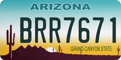 AZ license plate BRR7671