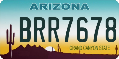 AZ license plate BRR7678