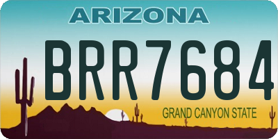 AZ license plate BRR7684