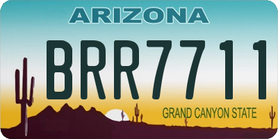 AZ license plate BRR7711