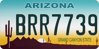 AZ license plate BRR7739