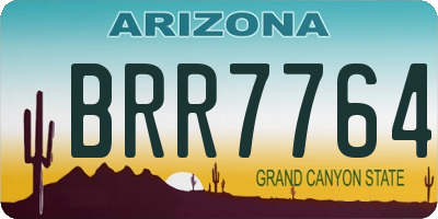 AZ license plate BRR7764