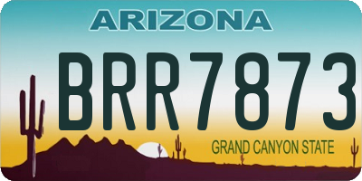 AZ license plate BRR7873