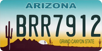 AZ license plate BRR7912