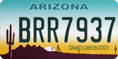 AZ license plate BRR7937