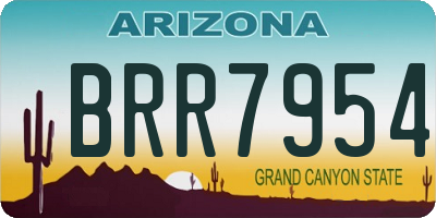 AZ license plate BRR7954