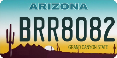 AZ license plate BRR8082