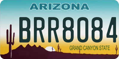 AZ license plate BRR8084