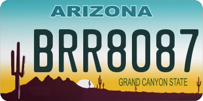 AZ license plate BRR8087