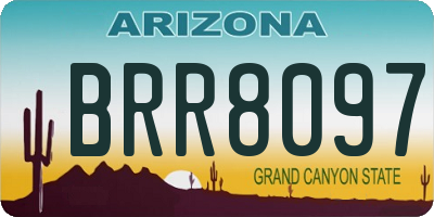 AZ license plate BRR8097