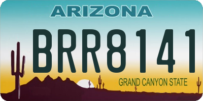 AZ license plate BRR8141