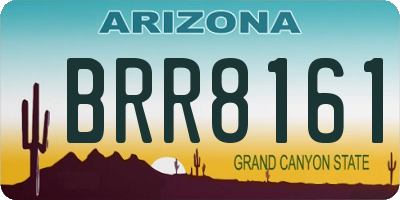AZ license plate BRR8161