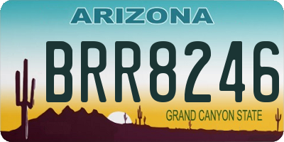 AZ license plate BRR8246