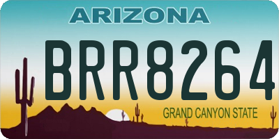 AZ license plate BRR8264