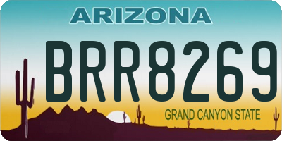 AZ license plate BRR8269