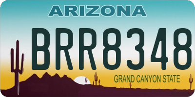 AZ license plate BRR8348